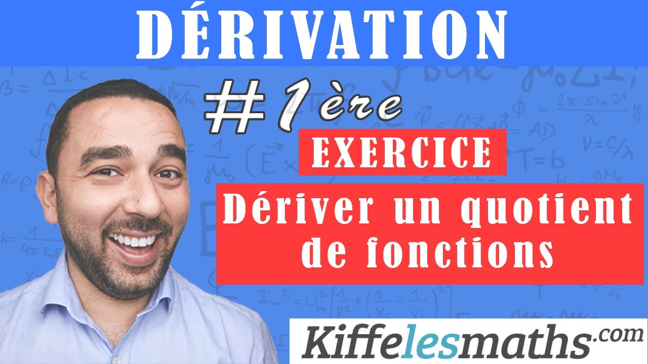 Dériver un quotient de fonctions. 3 exercices.