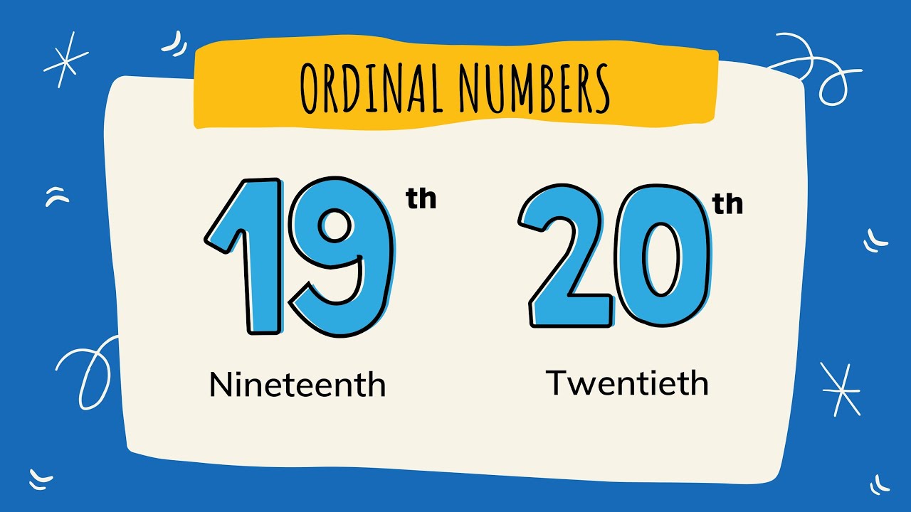 NÚMEROS ORDINALES EN INGLÉS (parte 2) 🎲🧩🧮