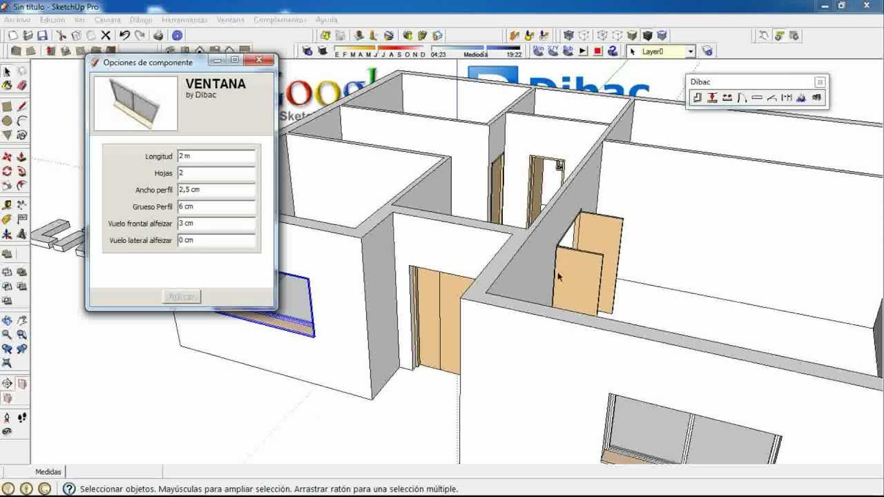 3/4 DIBAC Cad 2D+3D GOOGLE SKETCHUP Plugin