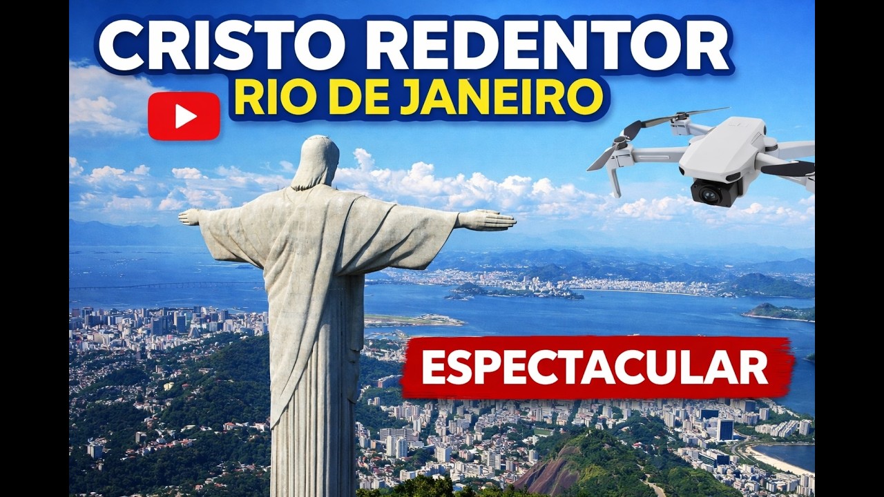CRISTO REDENTOR, RIO DE JANEIRO, GRABACION DRONE DJI MINI 2