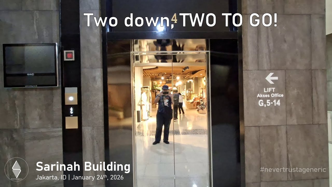 TWO DOWN, TWO TO GO! | Brand New KONE Lift / Elevator - Sarinah Building, Jakarta (Lift 4)