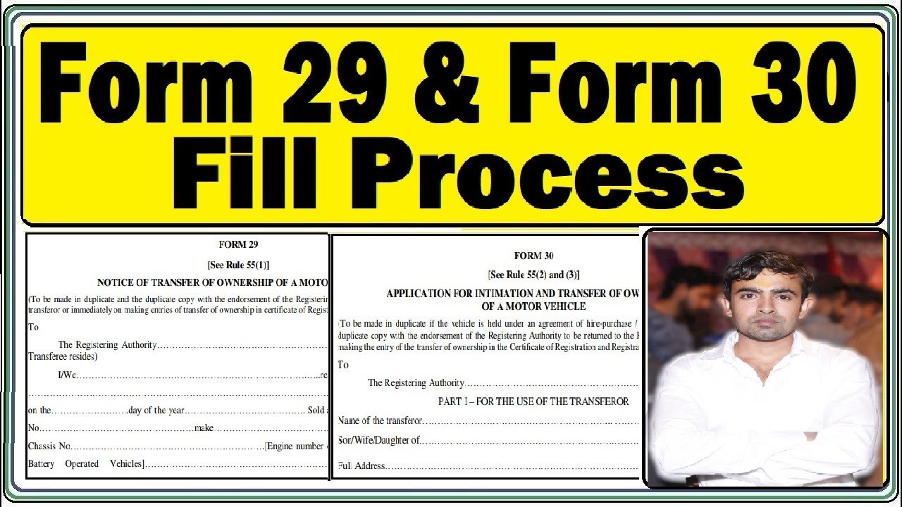 form 29 and 30 sample filled : fill form 29 and 30 vehicle transfer : vehicle transfer form 29 & 30