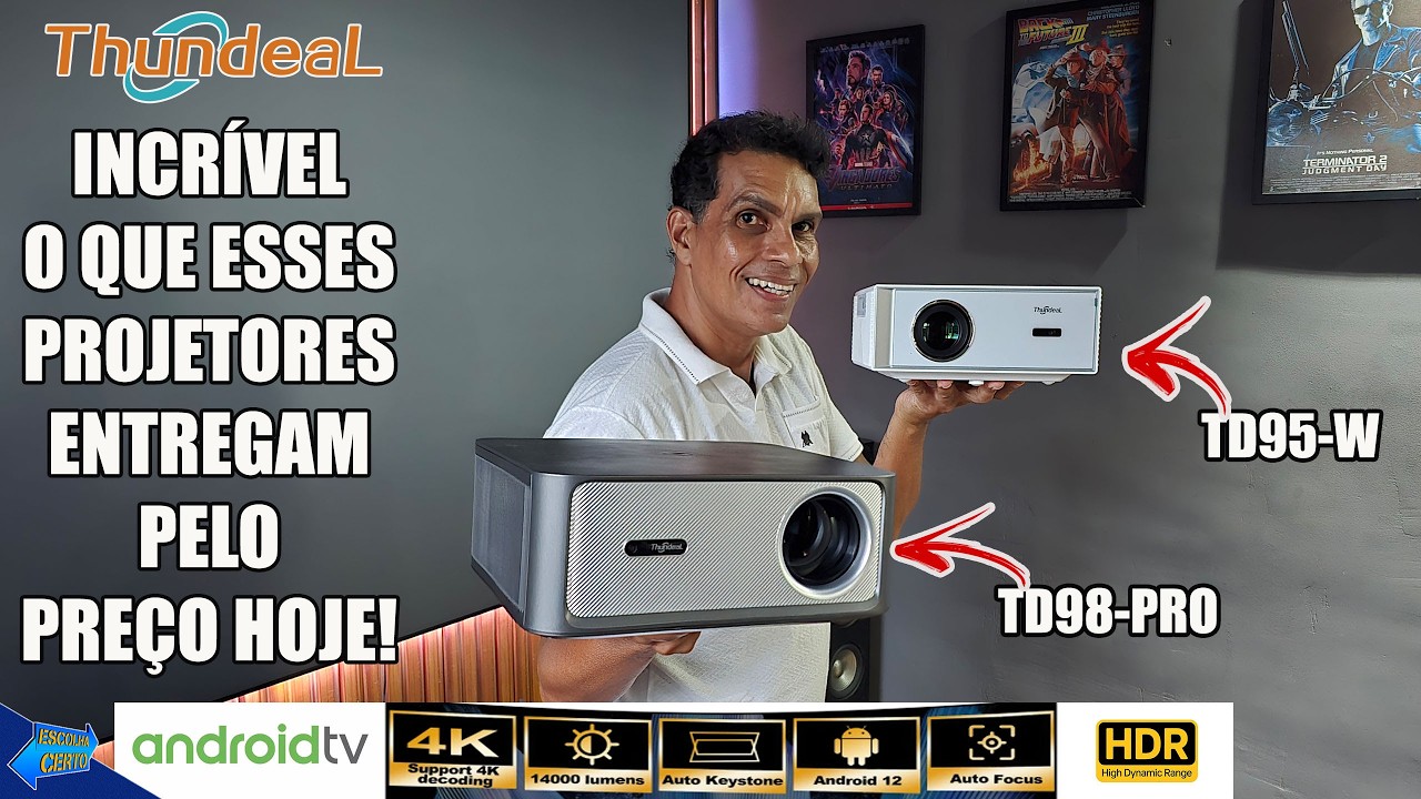 THUNDEAL TD98 PRO e TD95W Esses projetores superaram minhas expectativas Review Honesto!