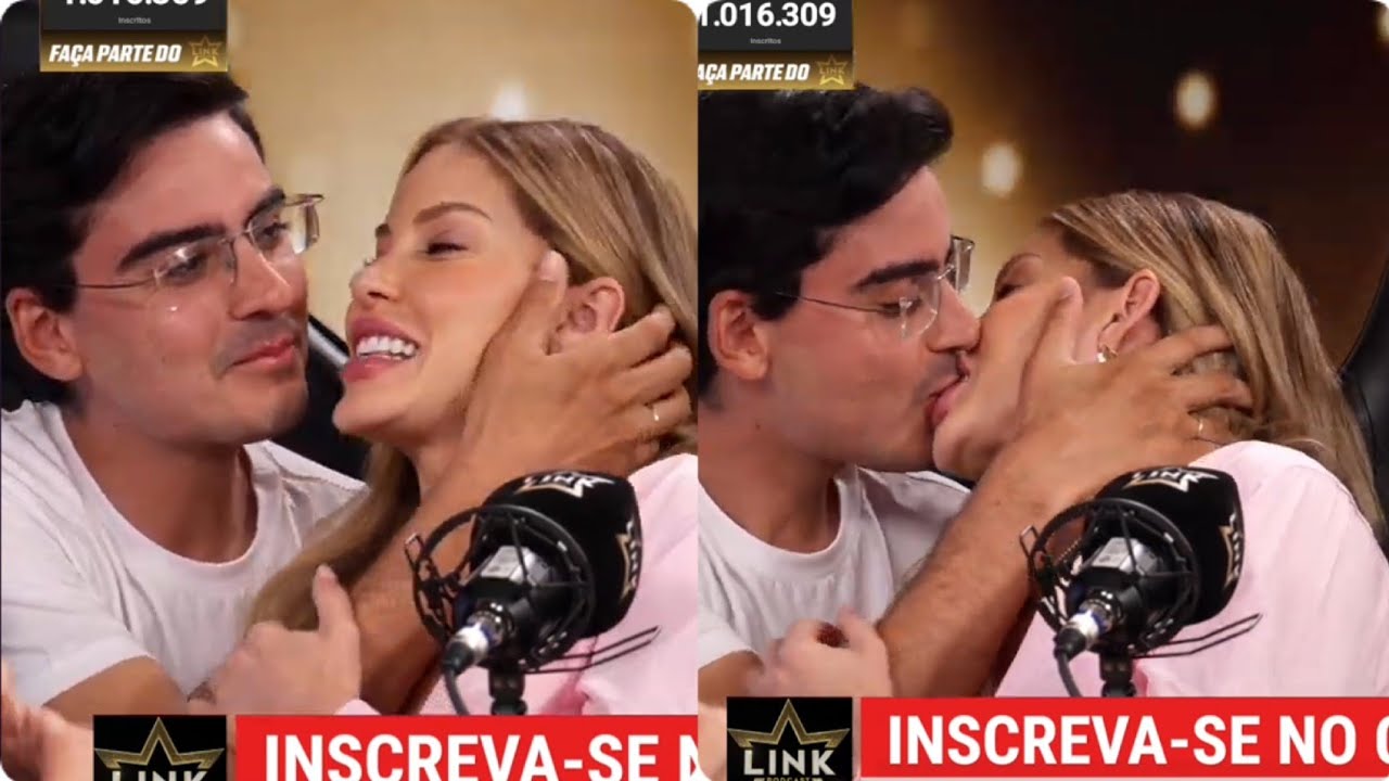 Dudu Camargo e Saory  trocarem um beijão ao vivo, e deixam recado  para os fãs: hoje tem live!