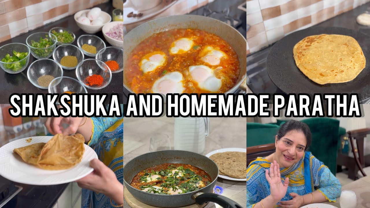 SHAKSHUKA RECIPE WITH HOMEMADE BUL WALA PARATHA AND DIET LASSI | FULFILLING SEHRI MEAL