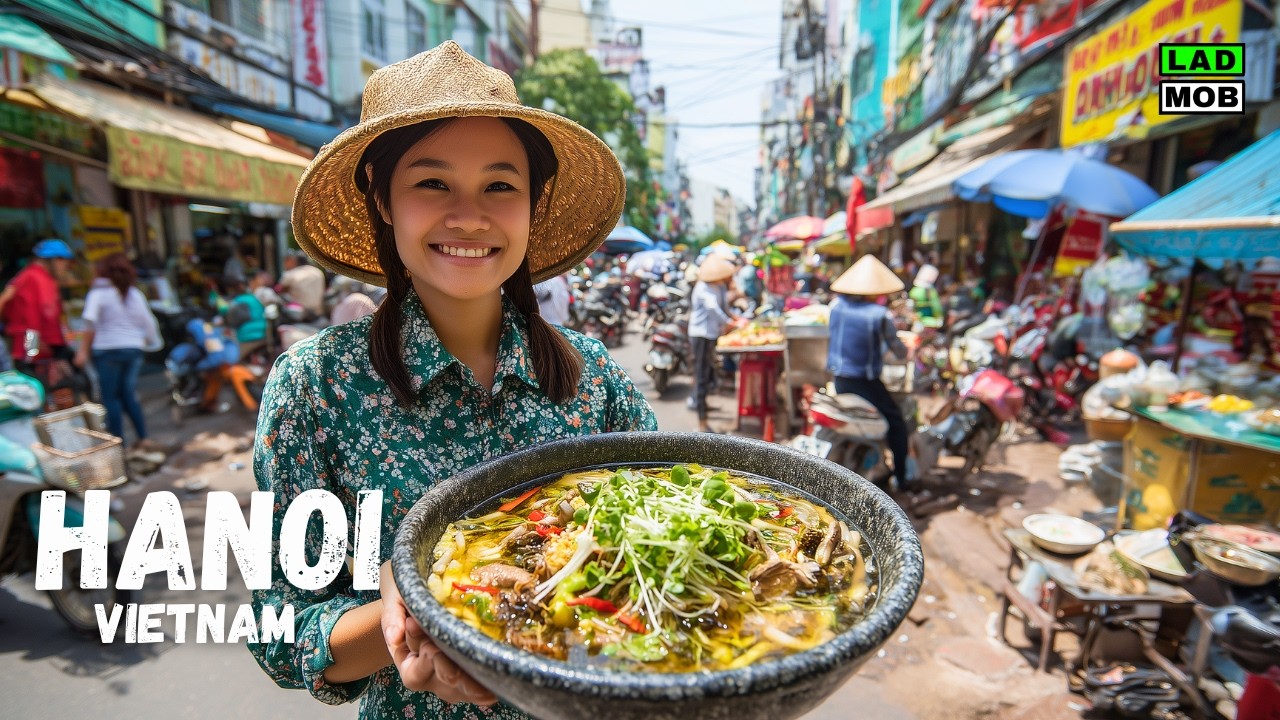Hanoi Vietnam Walking Tour 4K HDR | Bustling Old Quarter Streets, Markets & Daily Life