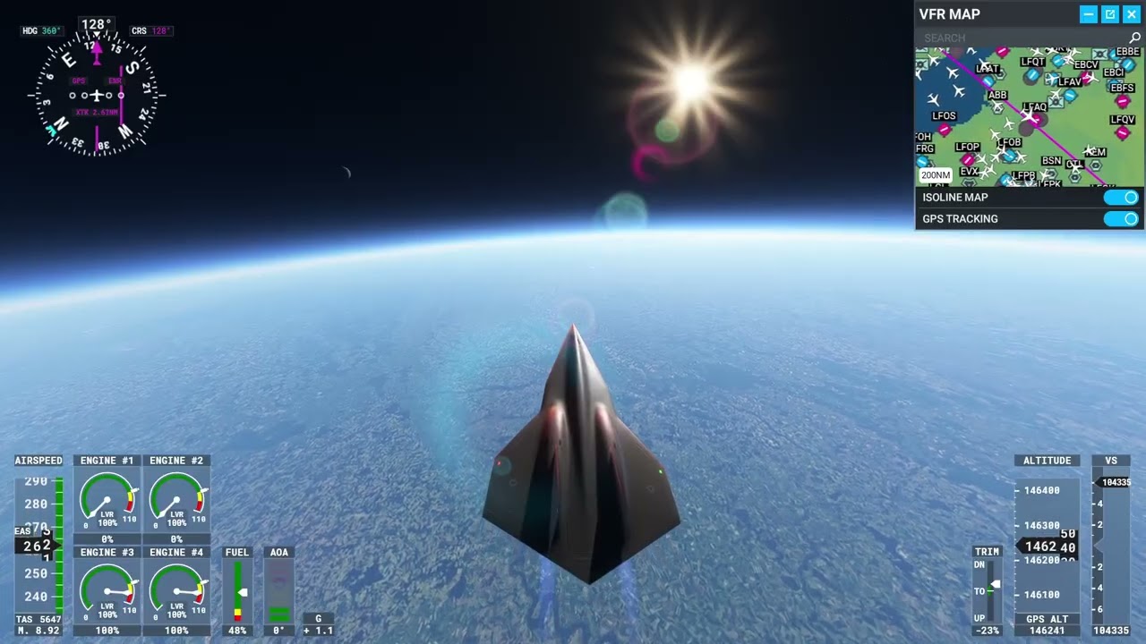 MSFS 2020 Darkstar from London to Mauritius (9070XT)