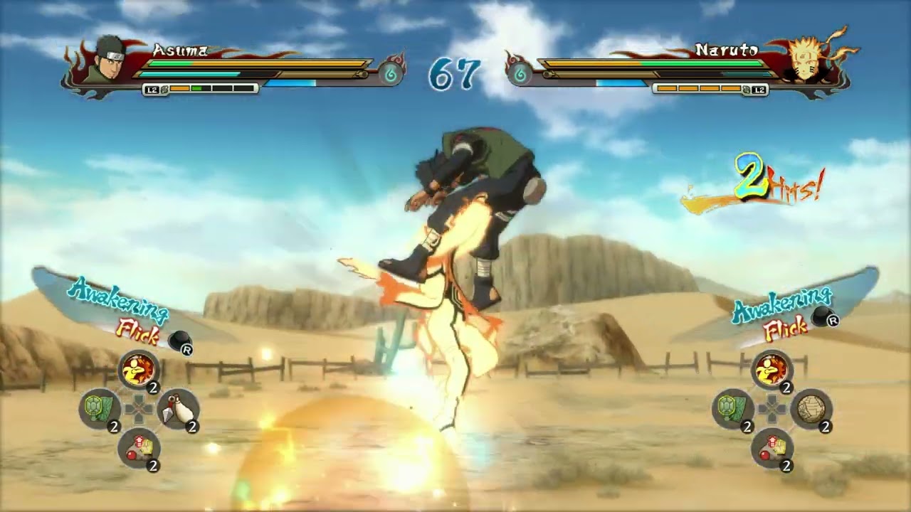 Asuma vs Naruto (Kurama Link) - Naruto Shippuden Ultimate Ninja Storm Revolution