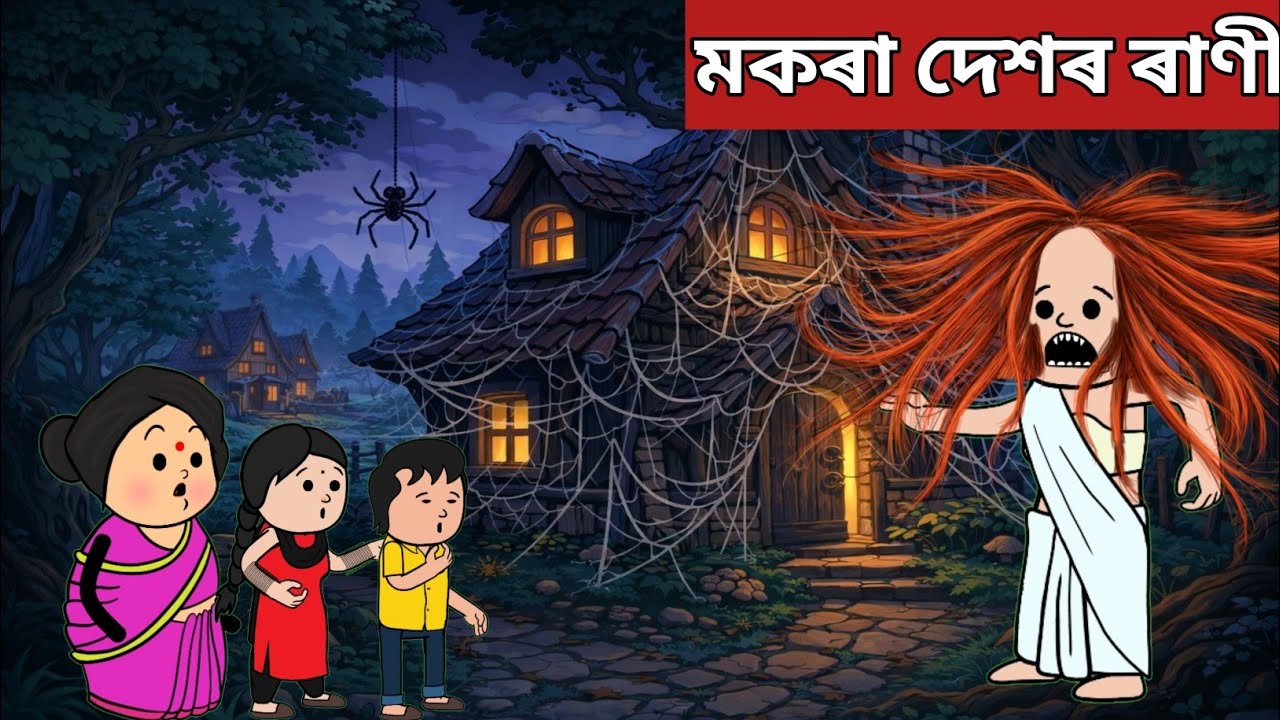 🕷️এটা মকৰা ঘৰ💥assamese story|assamese hadhu|axomiya kahini|putola|spider story