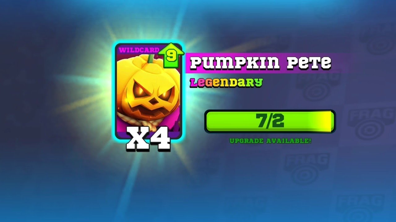 New Character Unlocked Pumpkin Pete 2700 Tickets spin (Frag Pro Shooter)