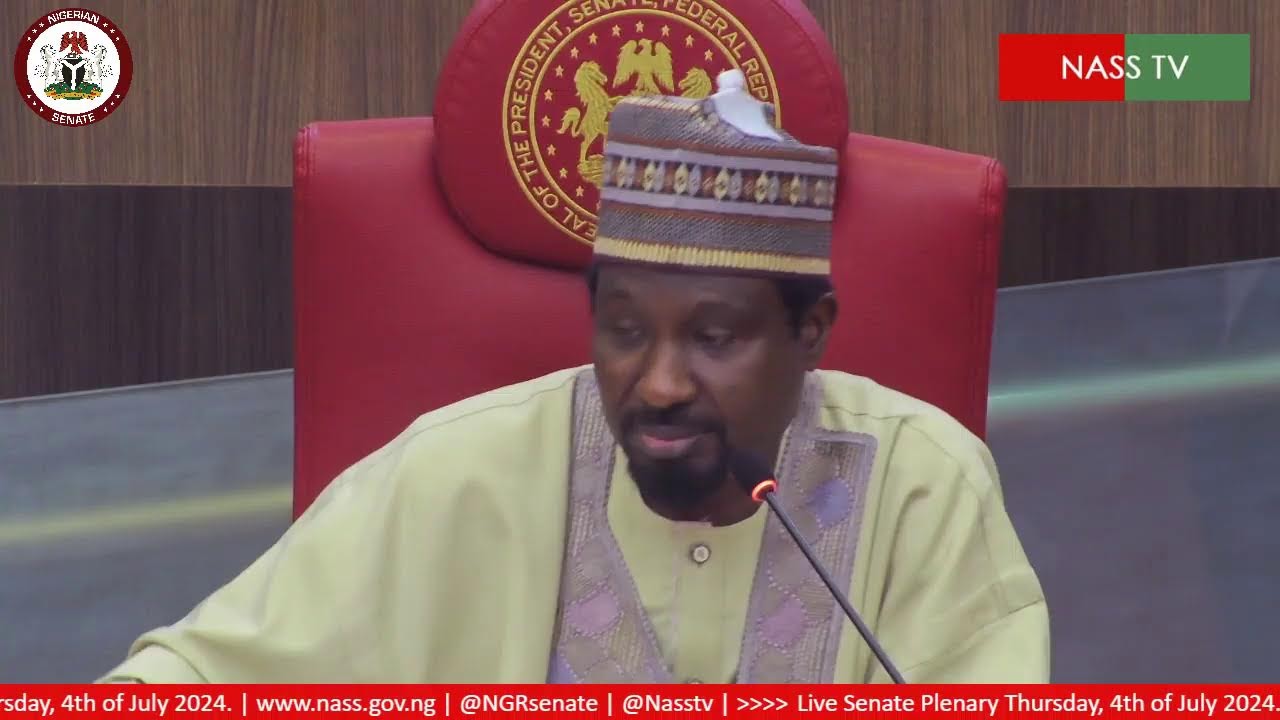 LIVE SENATE PLENARY THURSDAY 4TH OF JULY, 2024