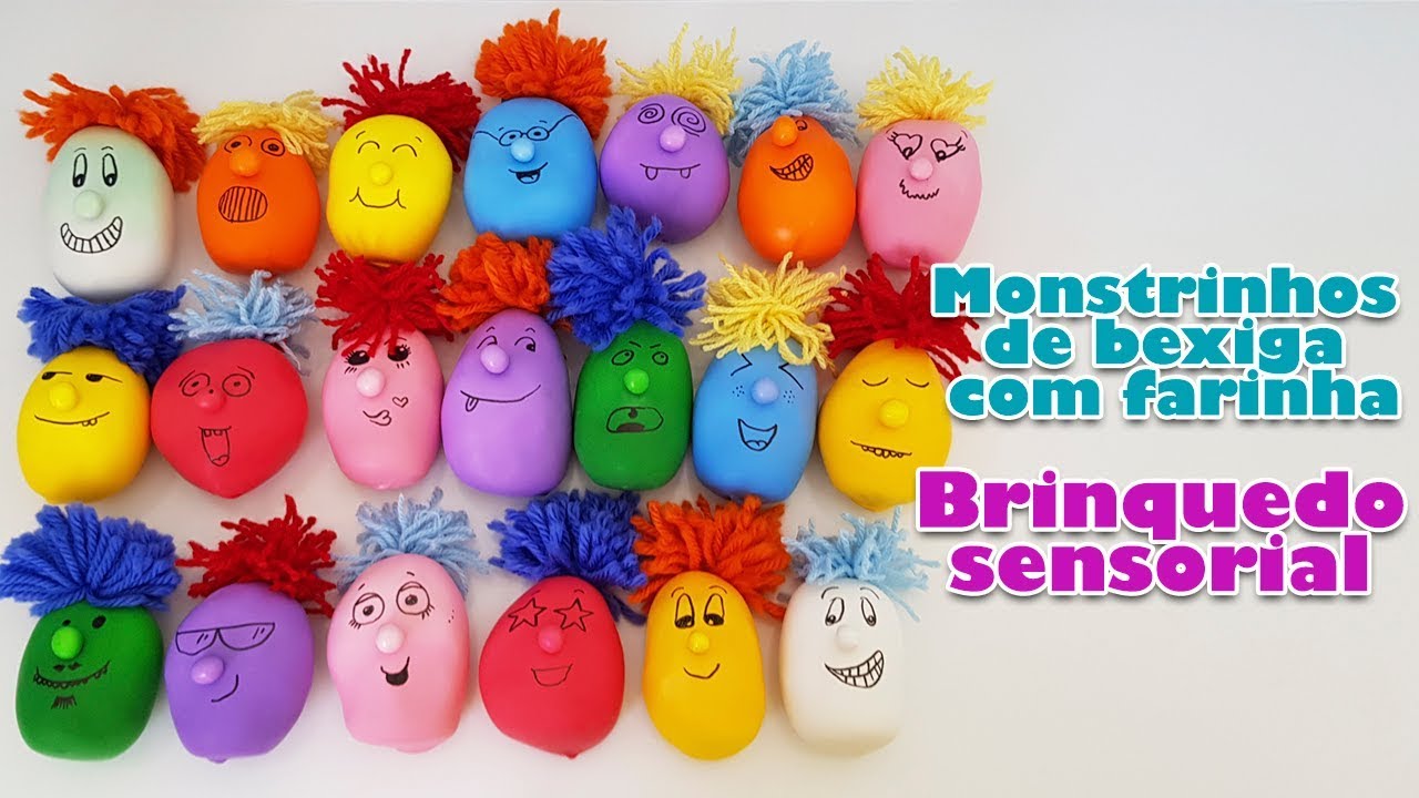 MONSTRINHOS DE BEXIGA COM FARINHA BRINQUEDO SENSORIAL🎈34 - TAMIRES MOTA