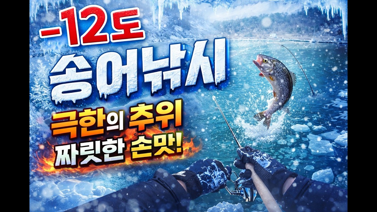 영하 12도의 덕봉낚시터 송어낚시(26.02.08)