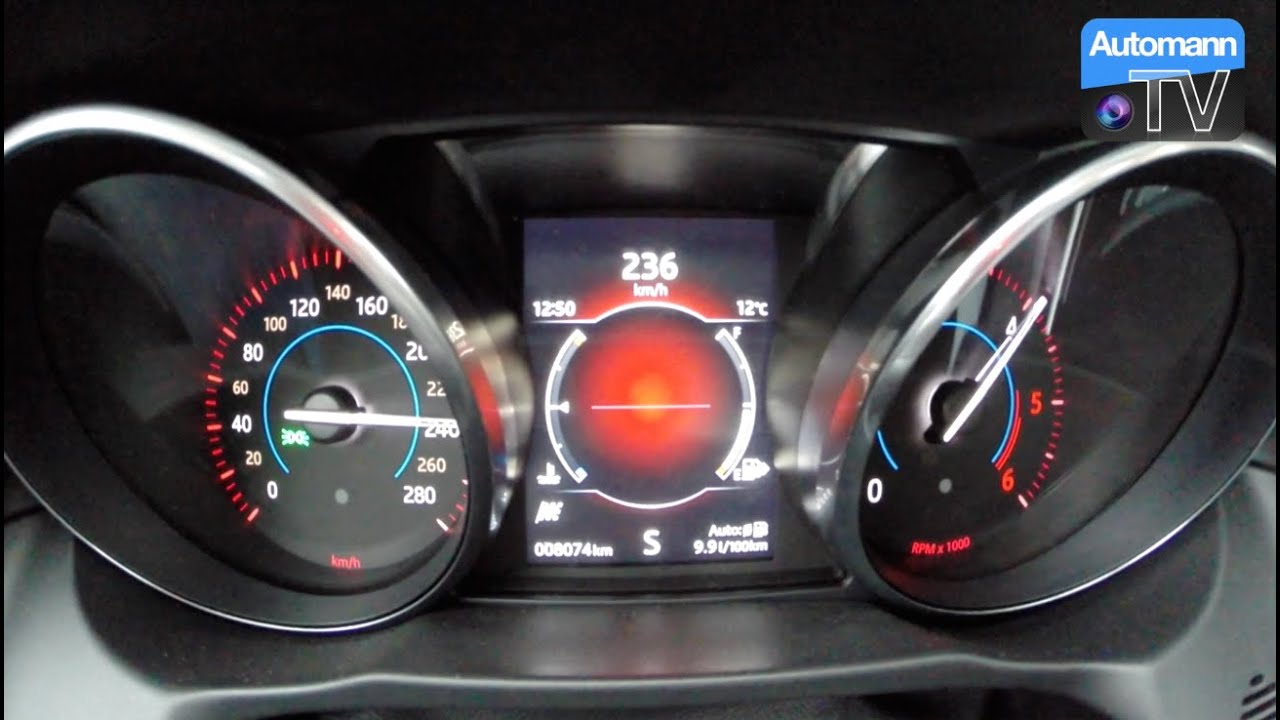 2016 Jaguar XF 30d (300hp) - 0-236 km/h acceleration (60FPS)