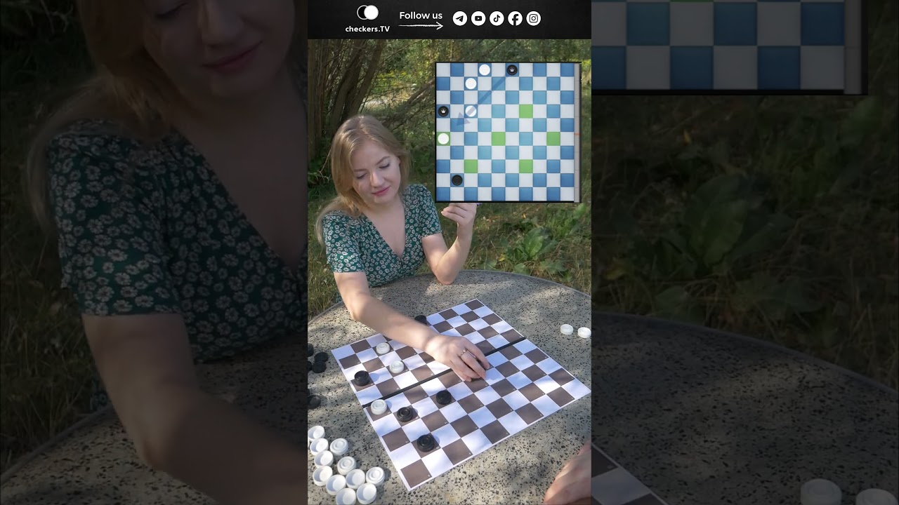 She Did It Again! Checkers Combination Of The Day!
