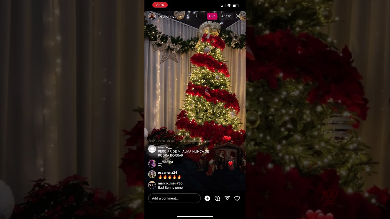 BadBunny Instagram Christmas Live 2023!🎄