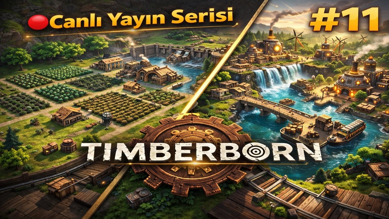 #11 | 🔴Timberborn Sanayi Sitesi!!!...| Canlı Yayın Serisi | Şehir Kurma Simülasyon Öğretici Türkçe