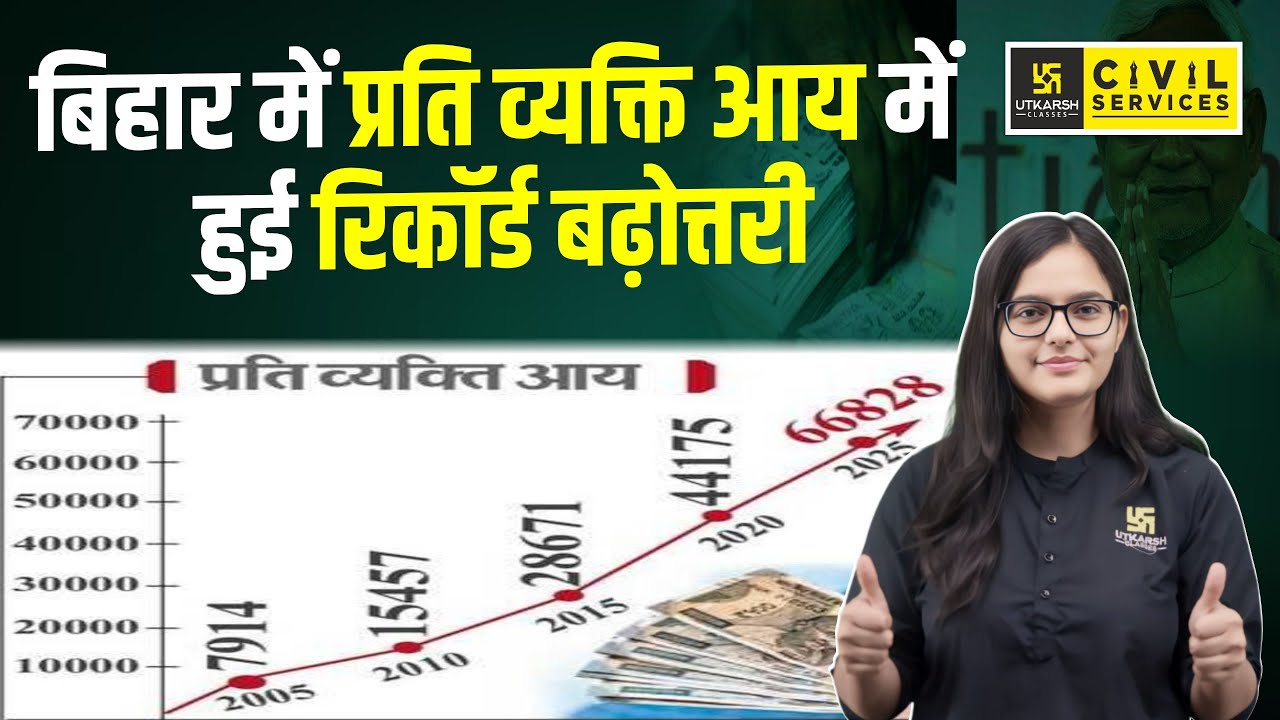 70th BPSC Mains 2024 | बिहार में प्रति व्यक्ति आय में हुई बढ़ोत्तरी | Per Capita Income In Bihar