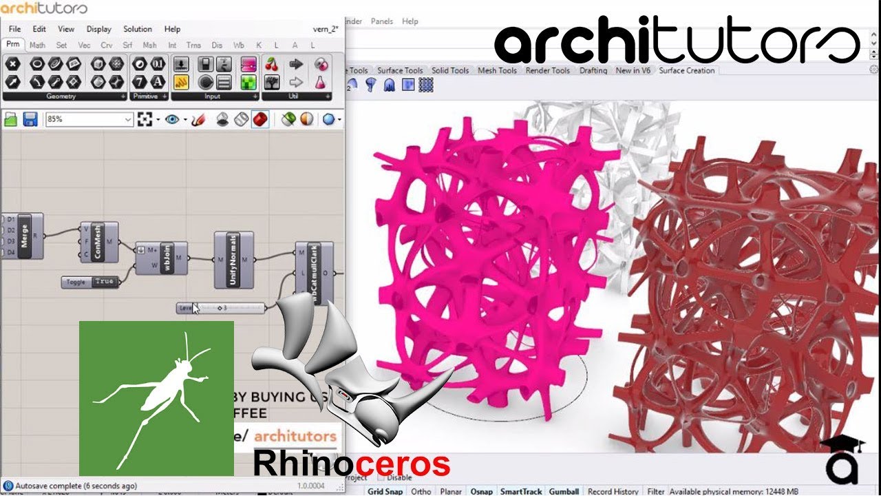 3D voronoi in grasshopper in rhino | architutors