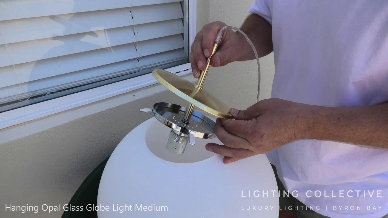 Hanging Opal Glass Globe Light | Lighting Collective