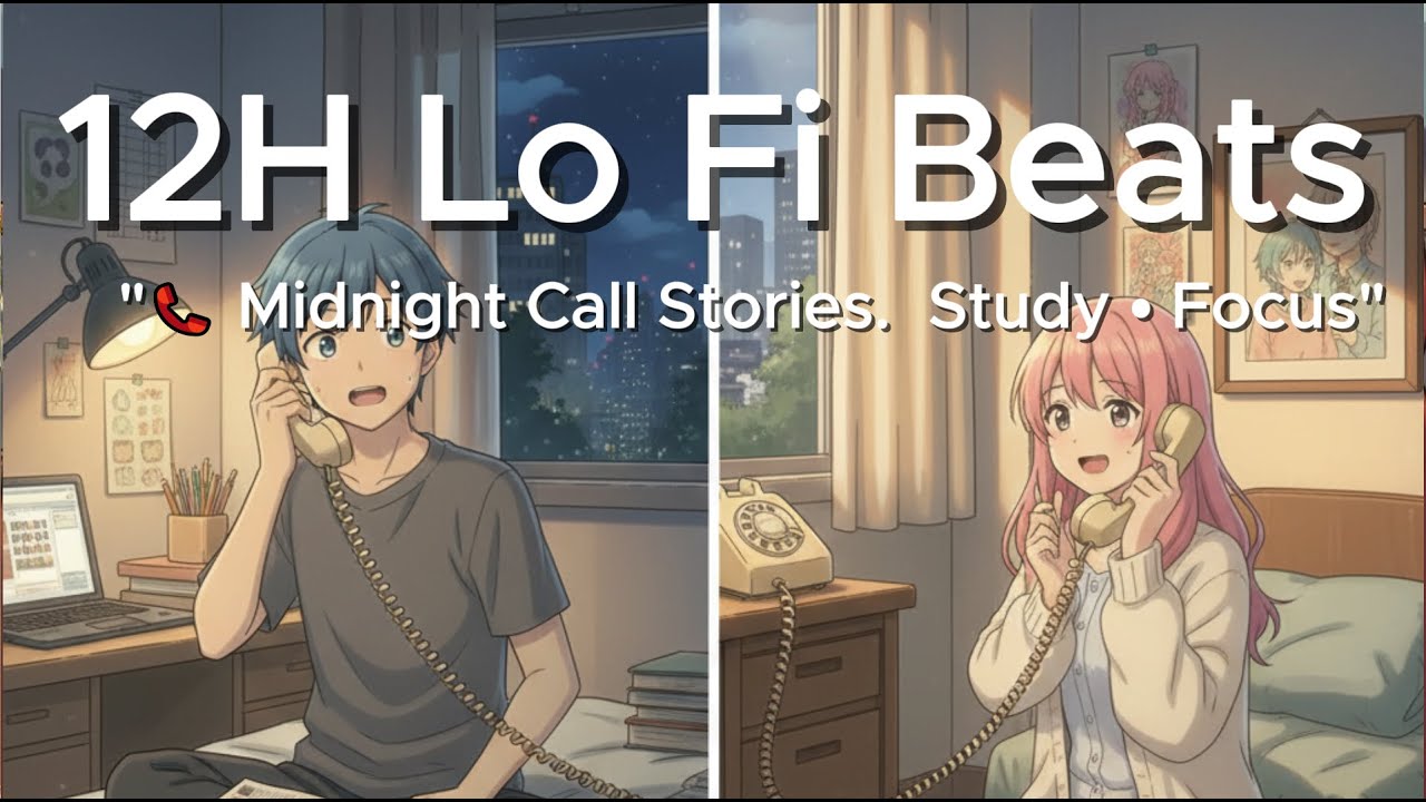 📞 Midnight Call Stories | Lo-Fi Beats for Study, Focus & Late-Night Thoughts (12-Hour Live)