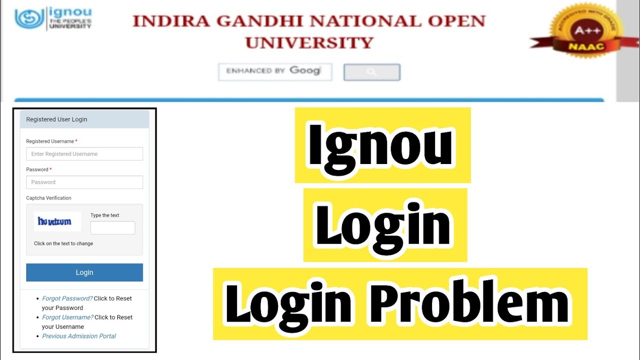 Ignou Login Problem | Mister Ignou #ignou #login #problem #portal