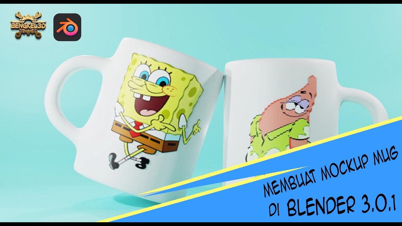 Tutorial Blender Pemula Ke 127 : Membuat Mockup Mug Di Blender 3.0.1