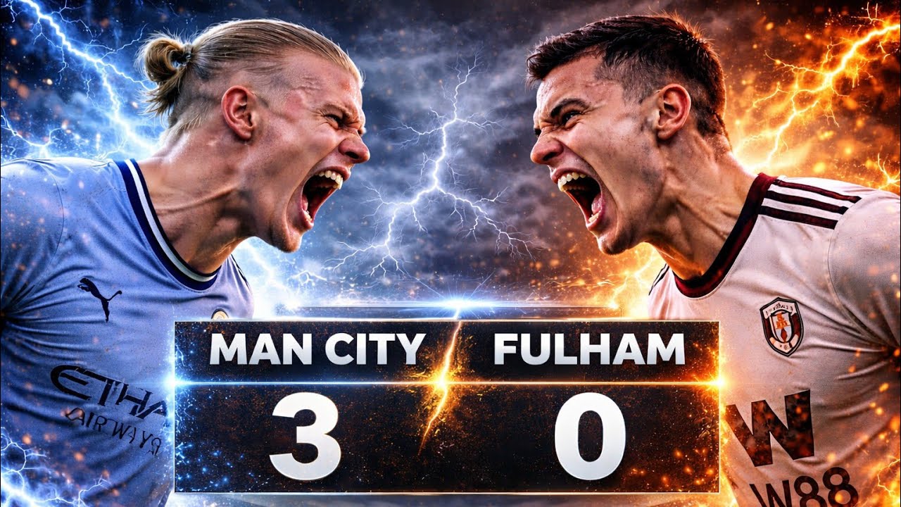 Man City vs Fulham 3-0 highlights &bull; Earling Harland, Nico O&rsquo;Reilly & Semenyo Goals