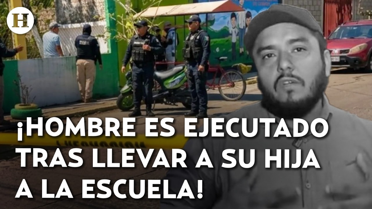 ¡Todos vieron el horror! Padre de familia es asesinado tras dejar a su hija en un kínder de Oaxaca