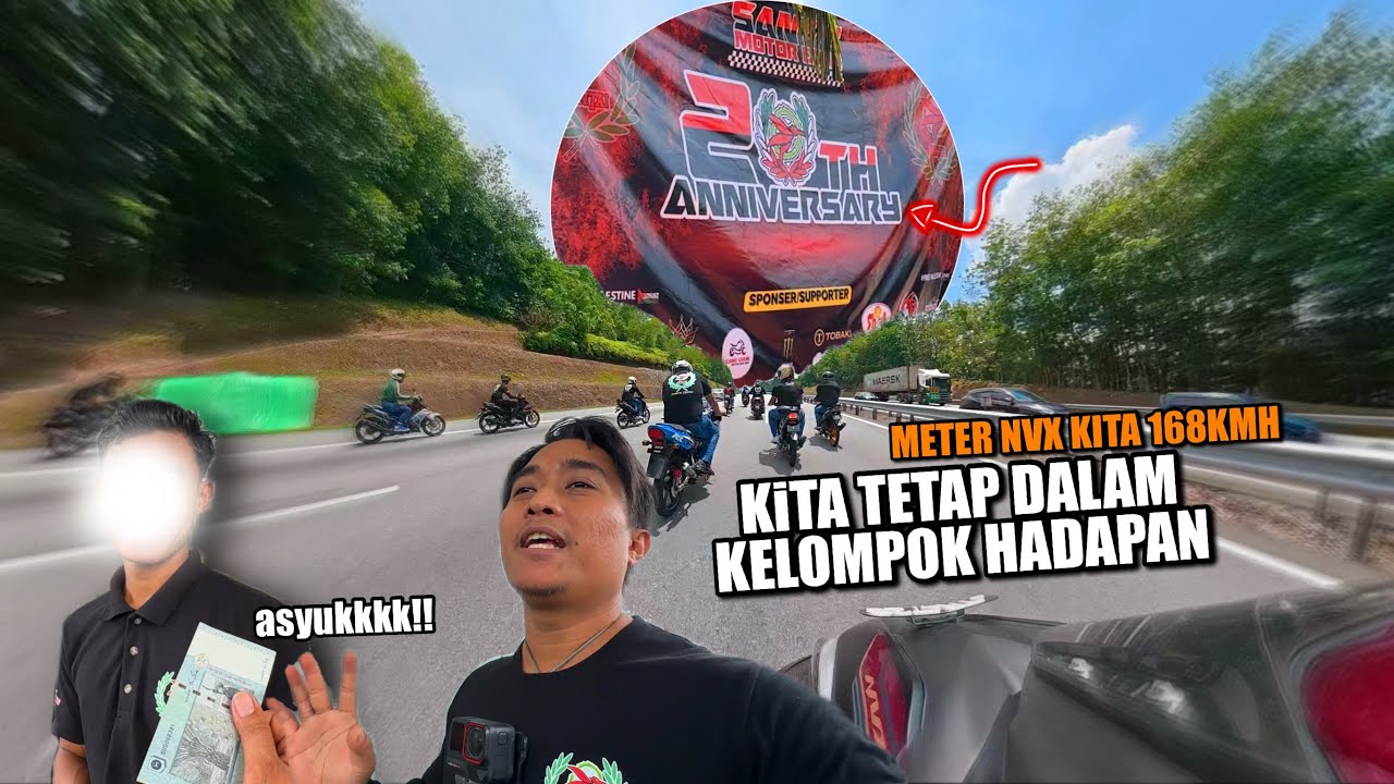 Ride KE MELAKA Anniversary ke 20th SANTAI MOTORCLUB | kaww kaw motor PADU | #tobaki PAYUNGG!!! 