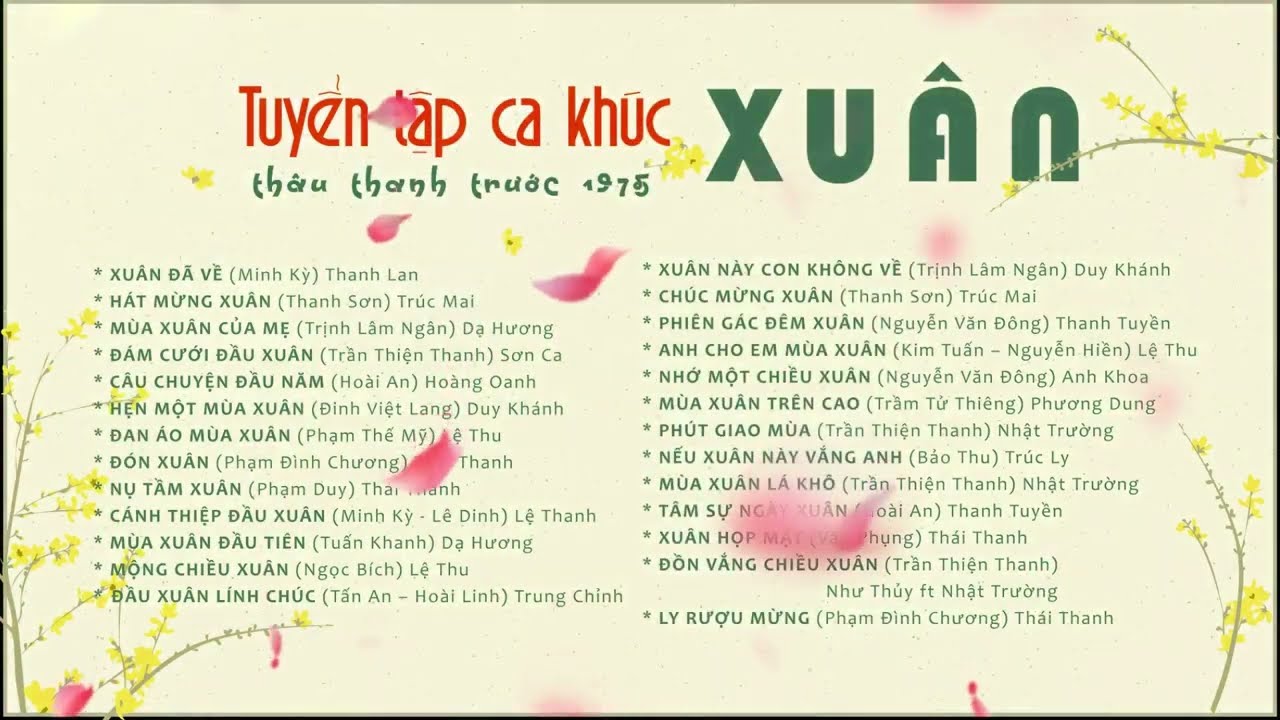 NHẠC XUÂN THÂU THANH TRƯỚC 1975 #xuan2026