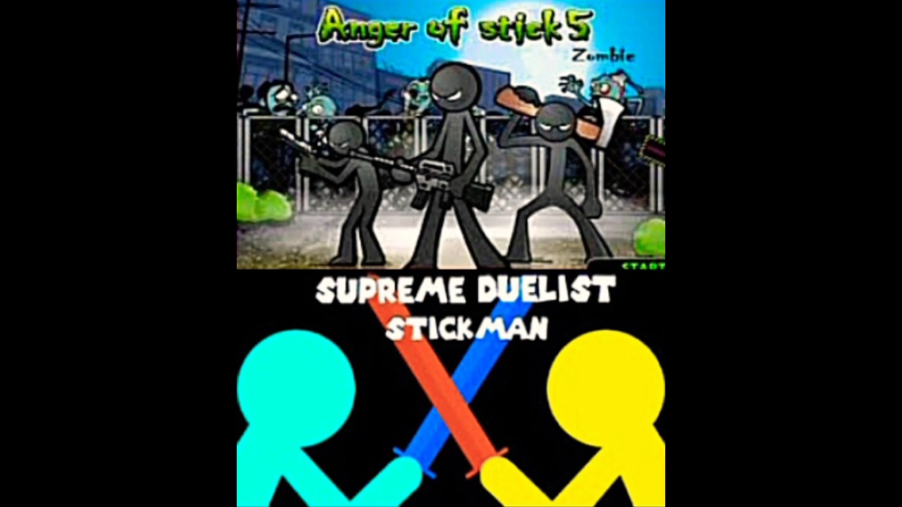 ANGER OF STICK 5 VS SUPREME DUELIST STICKMAN (GAME COMPARISON)