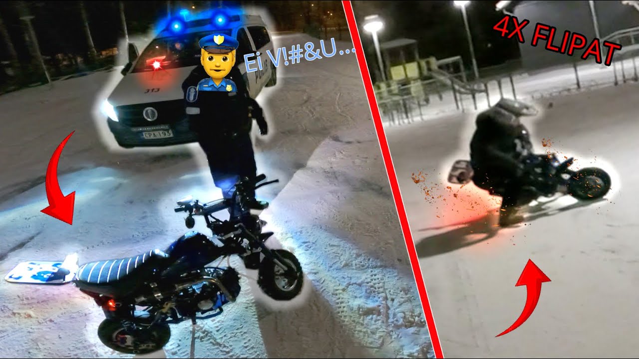 POLIISIT PYSÄYTTÄÄ | Talvi Pärinät & Useita Kaatumisia!!!