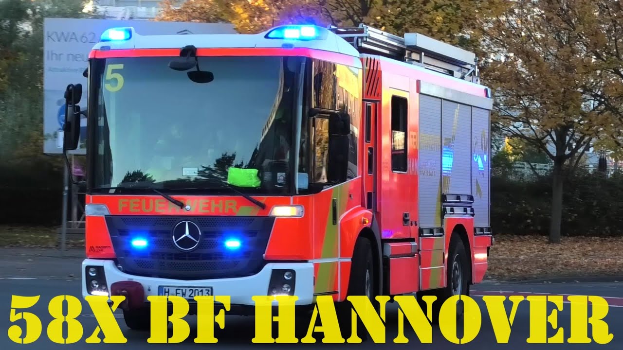 [58X FEUERWEHR HANNOVER ALLER 5 WACHEN] LÖSCHZÜGE + SONDERFAHRZEUGE + LAUTSPRECHERDURCHSAGE u.v.m.!