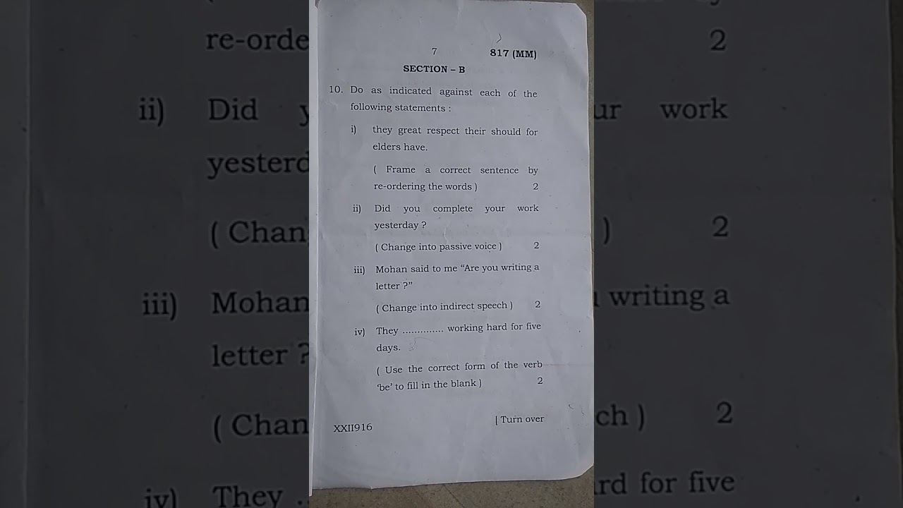 English paper up board 2020