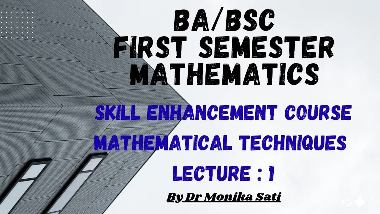 #Lecture 1 : Laplace Transform ( Skill Enhancement Course) BSc 1 sem Mathematics 