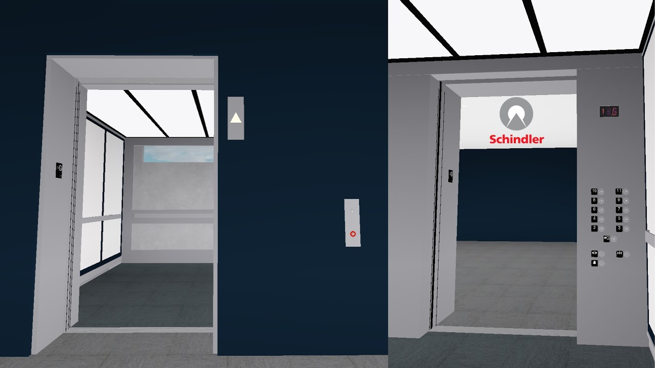 SLOW Scenic Schindler 300A HIGHdraulic Elevator at Mount Heights Parking Garage - ROBLOX City