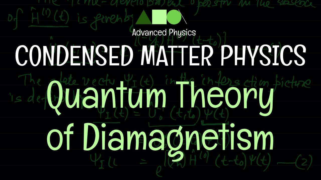 Condensed Matter Physics - Diamagnetism : Quantum Theory of Diamagnetism
