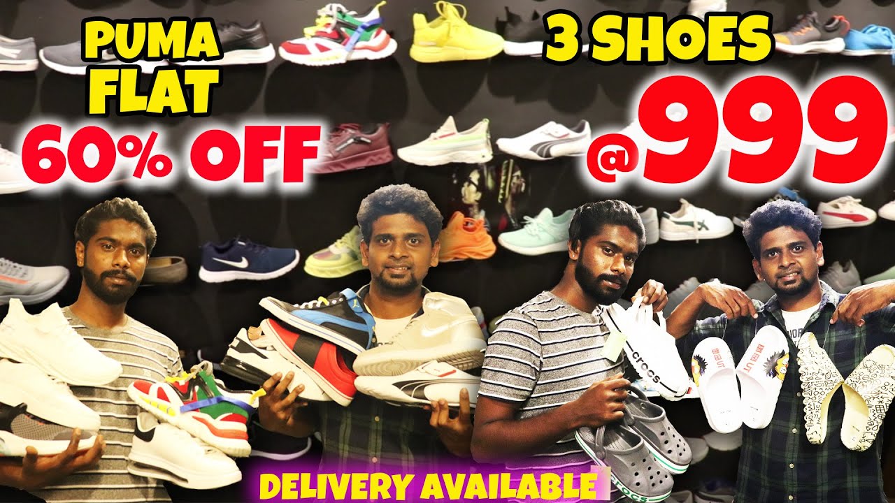 3 Shoes @ 999 |The Cheapest Imported Shoes sales | PUMA upto 60%off | Delivery Available | SE VLOGS