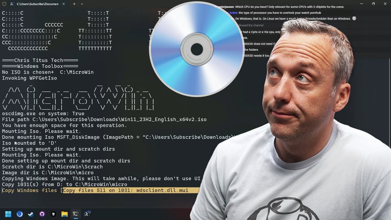 Windows ISO Creation in MicroWin Tests