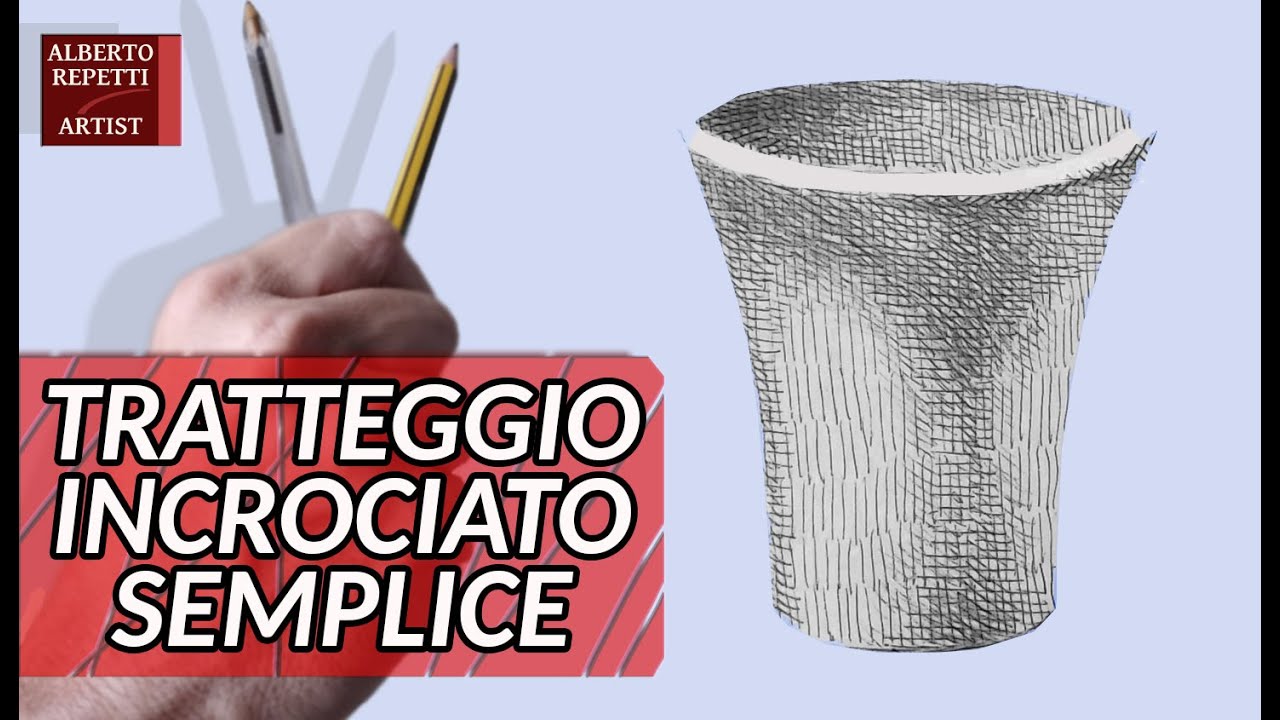 Tratteggio incrociato tutorial Disegno facile Chiaroscuro su oggetto