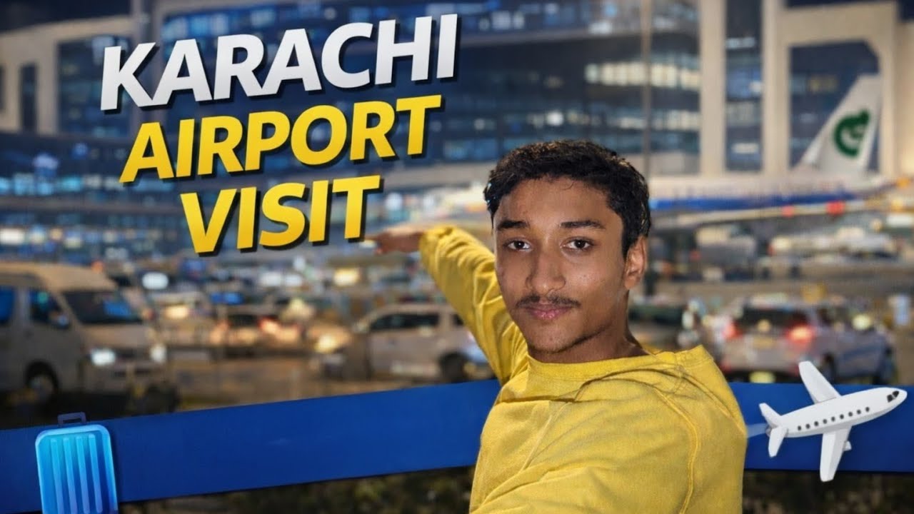 🌃 Beautiful Night View of Karachi Airport