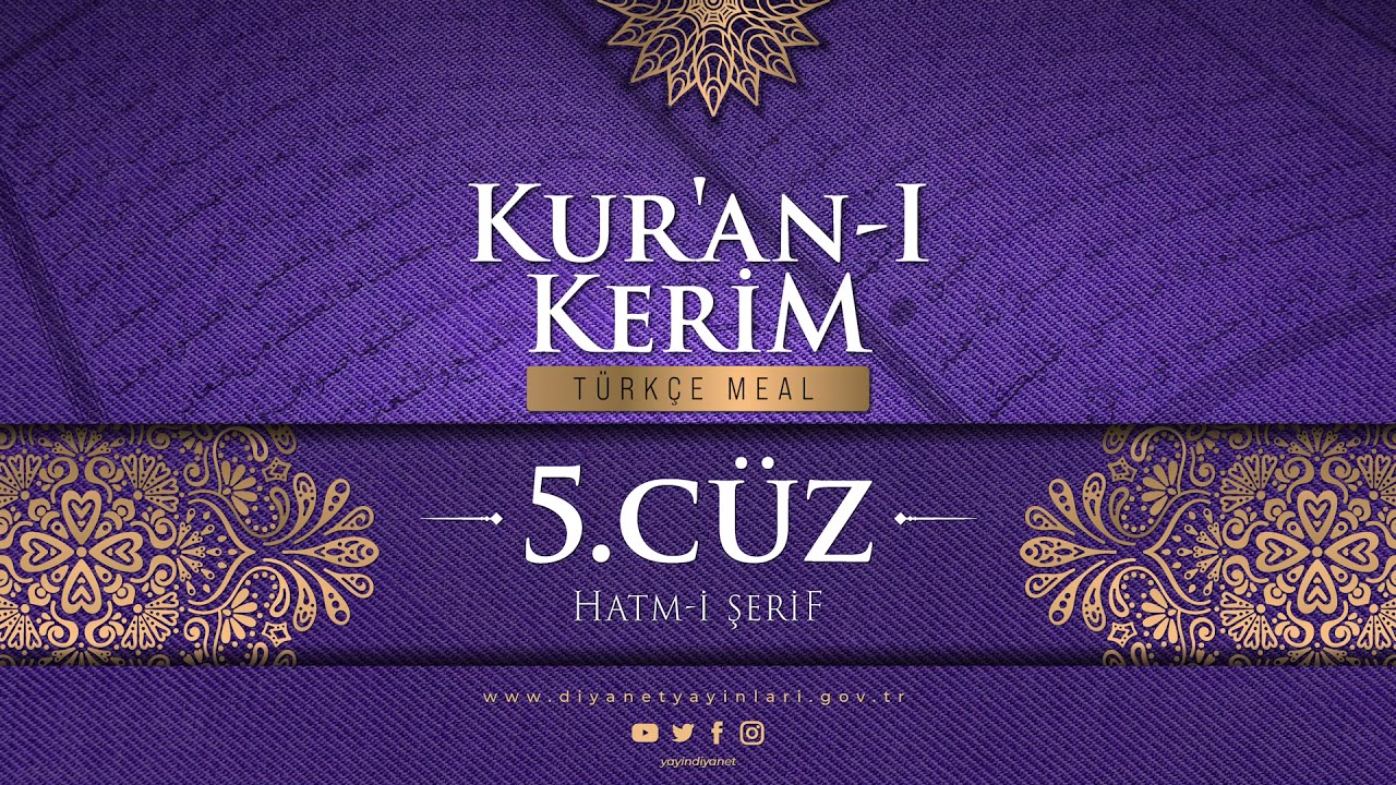 KUR'AN-I KERİM MEALİ - 5.CÜZ