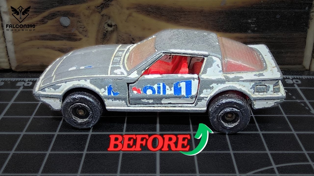 Can custom made wheels save this Majorette diecast model? Mazda RX 7