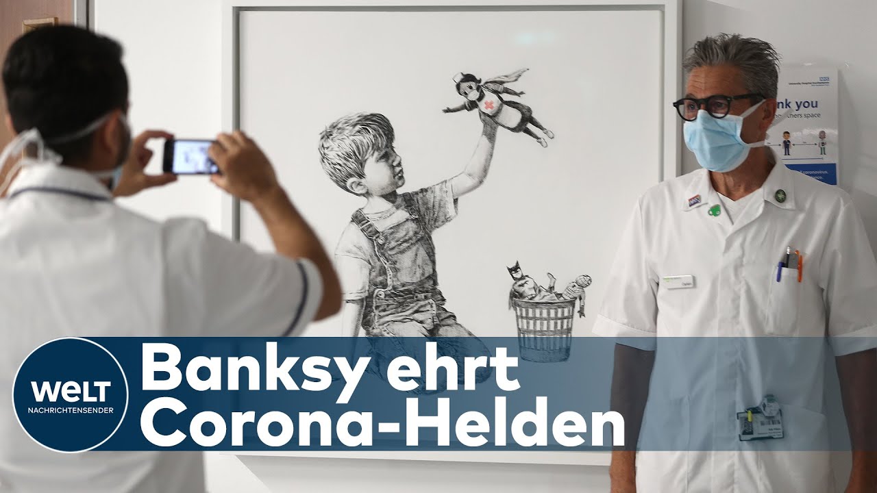 BANKSY: Streetart-Künstler überschascht und ehrt Klinikpersonal in Southampton