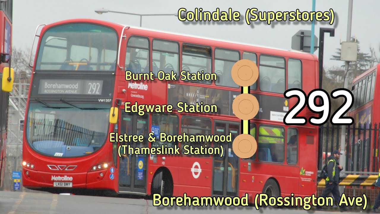 [Full Route Visual] London Bus Metroline 292 Towards Borehamwood Rossington Avenue