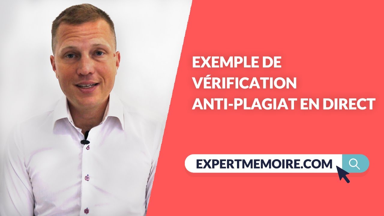 Exemple de vérification anti plagiat en direct