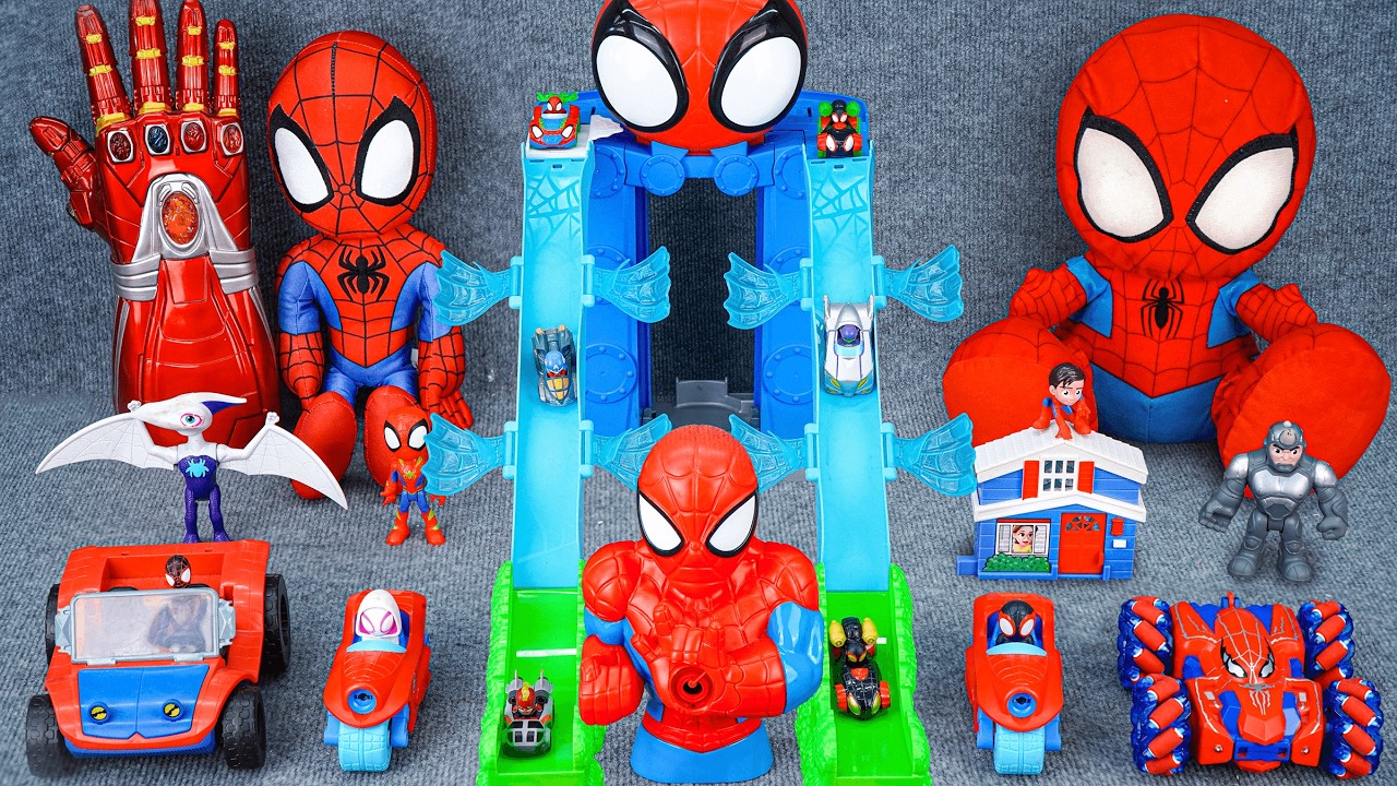 Marvel Spiderman Toys Unboxing Review | VenomVersus Spidey’s Mega Jump HQ Track vs RC Cars Spider