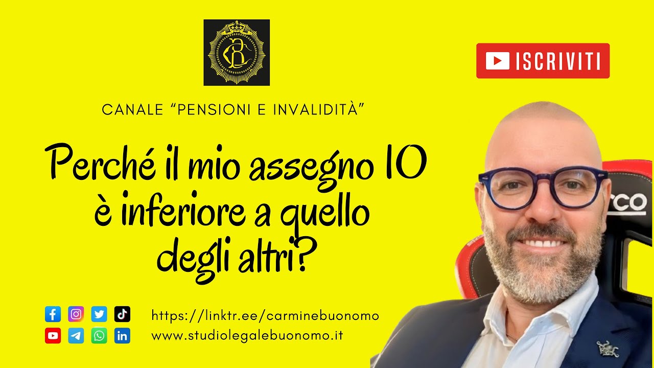 Perché il mio assegno IO è inferiore a quello degli altri?