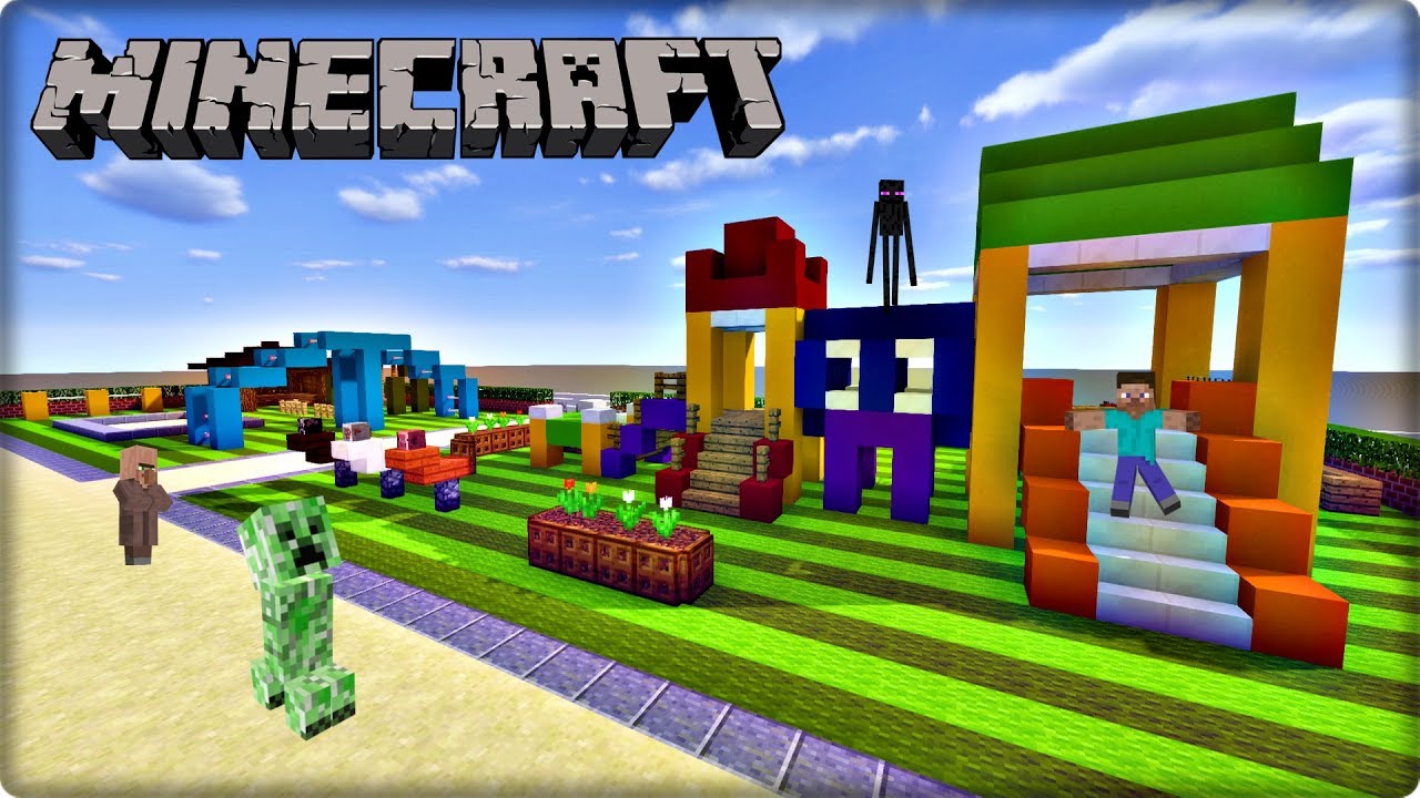 【マインクラフト】公園の作り方【遊具･公衆トイレ】